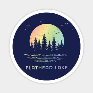 Flathead Lake Montana Fishing Hiking Camping Outdoors Magnet